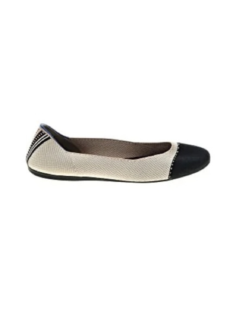 Rothy’s Two-Tone Women's Ballet Flat - Black and Cream